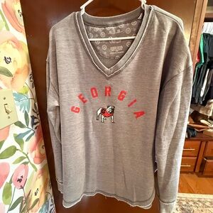 Pressbox Gray Sweatshirt with Patterned Interior